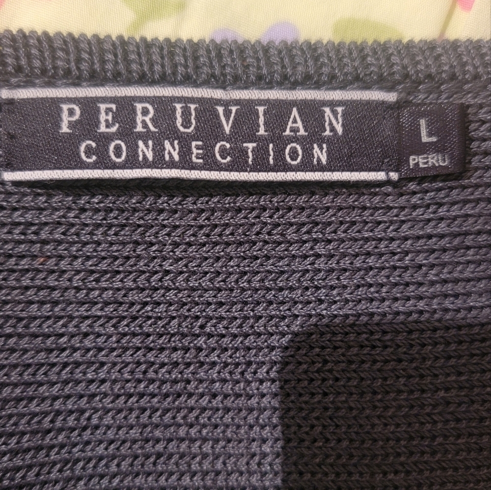 Peruvian Connection Gray Knit Sweater